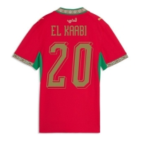 Camiseta Marruecos Ayoub El Kaabi #20 Primera Equipación Replica Mundial 2026 para mujer mangas cortas
